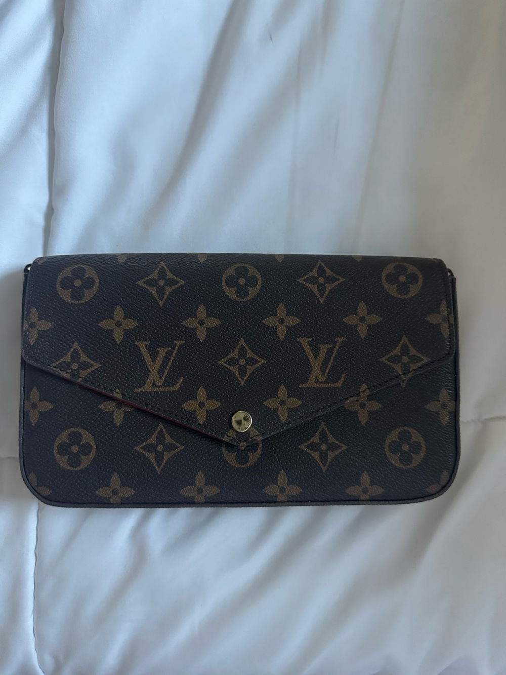 Envelope Clutch Monogram print Pochette